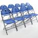 Titan Folding Chair 445x460x870mm Blue KF78658 KF78658