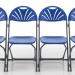 Titan Folding Chair 445x460x870mm Blue KF78658 KF78658