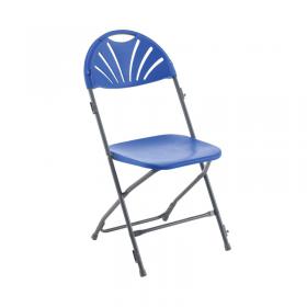 Linking Fan Titan Folding Chair 445x460x870mm Blue KF78658 KF78658
