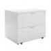 Jemini 2 Drawer Desk Side Filing Cabinet 850x630x770mm White KF78665 KF78665