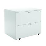 Jemini 2 Drawer Desk Side Filing Cabinet 850x630x770mm White KF78665 KF78665