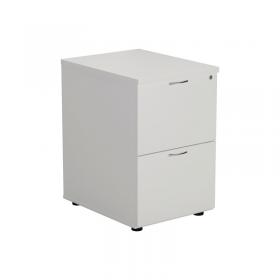 Jemini 2 Drawer Filing Cabinet 464x600x710mm White KF78666 KF78666