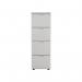 Jemini 4 Drawer Filing Cabinet 464x600x1365mm White KF78667 KF78667