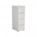 Jemini 4 Drawer Filing Cabinet 464x600x1365mm White KF78667 KF78667