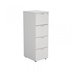 Jemini 4 Drawer Filing Cabinet 464x600x1365mm White KF78667 KF78667