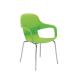 Arista Cafe Bistro Chair with Chrome Base Green KF78672