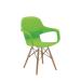 Arista Cafe Bistro Chair with Wire Base Green KF78676