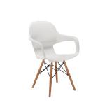 Arista Cafe Bistro Chair with Wire Base White KF78677 KF78677