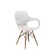 Arista Cafe Bistro Chair with Wire Base White KF78677