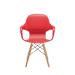 Arista Cafe Bistro Chair with Wire Base Red KF78678