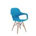 Arista Cafe Bistro Chair with Wire Base Blue KF78679