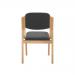Jemini Wood Frame Side Chair 640x640x845mm Charcoal KF78680 KF78680