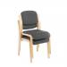 Jemini Wood Frame Side Chair 640x640x845mm Charcoal KF78680 KF78680