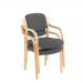 Jemini Wood Frame Arm Chair 700x700x850mm Charcoal KF78681 KF78681
