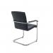 Titan Stratus Tuscany Medium Back Visitor Chair Leather Look BlackChrome KF78702 KF78702