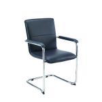 Arista Stratus Tuscany Executive Chair 560x600x870mm Leather Look Black/Chrome KF78702 KF78702