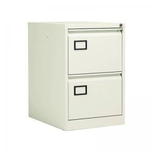 VOW Jemini 2 Drawer Filing Cabinet Lockable 470x622x711mm White