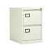Jemini 2 Drawer Filing Cabinet Lockable 470x622x711mm White KF78706 KF78706