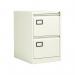 Jemini 2 Drawer Filing Cabinet Lockable 470x622x711mm White KF78706 KF78706