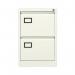 Jemini 2 Drawer Filing Cabinet Lockable 470x622x711mm White KF78706 KF78706