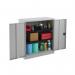 Talos Double Door Stationery Cupboard 920x420x1000mm Grey KF78752 KF78752