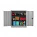 Talos Double Door Stationery Cupboard 920x420x1000mm Grey KF78752 KF78752