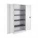 Talos Double Door Stationery Cupboard 920x420x1790mm White KF78755 KF78755