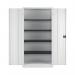 Talos Double Door Stationery Cupboard 920x420x1790mm White KF78755 KF78755