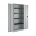 Talos Double Door Stationery Cupboard 920x420x1950mm Grey KF78756 KF78756