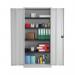 Talos Double Door Stationery Cupboard 920x420x1950mm Grey KF78756 KF78756