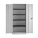 Talos Double Door Stationery Cupboard 920x420x1950mm Grey KF78756 KF78756