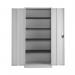 Talos Double Door Stationery Cupboard 920x420x1950mm Grey KF78756 KF78756
