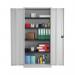 Talos Double Door Stationery Cupboard 920x420x1950mm Grey KF78756 KF78756