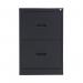 Talos 2 Drawer Filing Cabinet 465x620x700mm Black KF78762 KF78762