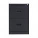 Talos 2 Drawer Filing Cabinet 465x620x700mm Black KF78762 KF78762