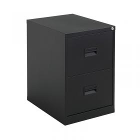 VOW Talos 2 Drawer Filing Cabinet 465x620x700mm Black TCS2FC-BK KF78762