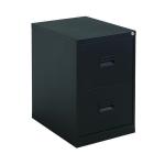 Talos 2 Drawer Filing Cabinet 465x620x700mm Black KF78762 KF78762