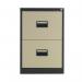 Talos 2 Drawer Filing Cabinet 465x620x700mm Coffee Cream KF78763 KF78763