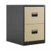 Talos 2 Drawer Filing Cabinet 465x620x700mm Coffee Cream KF78763 KF78763