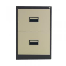 Talos 2 Drawer Filing Cabinet 465x620x700mm Coffee Cream KF78763 KF78763