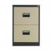 Talos 2 Drawer Filing Cabinet 465x620x700mm Coffee Cream KF78763 KF78763