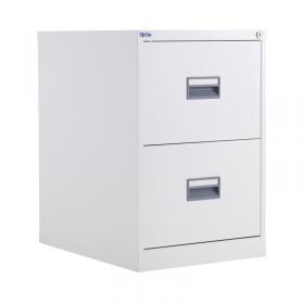 VOW Talos 2 Drawer Filing Cabinet 465x620x700mm White TCS2FC-WH KF78765