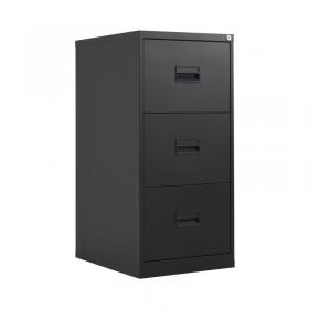 VOW Talos 3 Drawer Filing Cabinet 465x620x1000mm Black TCS3FC-BK KF78766