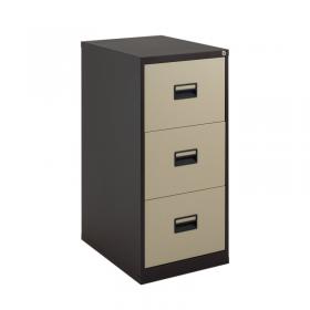 Talos 3 Drawer Filing Cabinet 465x620x1000mm Coffee Cream KF78767 KF78767