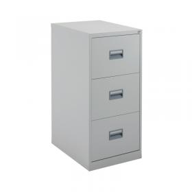 Talos 3 Drawer Filing Cabinet 465x620x1000mm Grey KF78768 KF78768