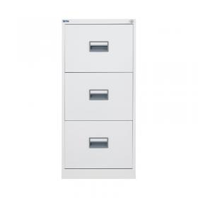 Talos 3 Drawer Filing Cabinet 465x620x1000mm White KF78769 KF78769