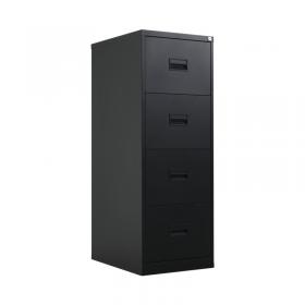 VOW Talos 4 Drawer Filing Cabinet 465x620x1300mm Black TCS4FC-BK KF78770