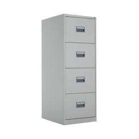 Talos 4 Drawer Filing Cabinet 465x620x1300mm Grey KF78772 KF78772