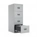 Talos 4 Drawer Filing Cabinet 465x620x1300mm Grey KF78772 KF78772