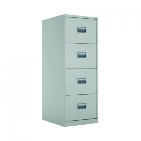 Talos 4 Drawer Filing Cabinet 465x620x1300mm Grey KF78772 KF78772